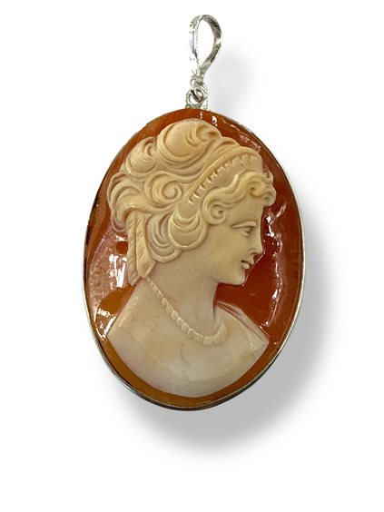 Pendant Mandile 1922 Woman Cammei  in Silver Conchiglia 2MCICM118 - 2MCICM118